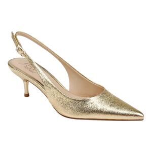 Jewel Badgley Mischka Women's Ilana Pointed Toe Slingback Pumps Gold Size 9 1/2